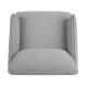 Light Grey Fabric Comfy Casual Swivel Arm Chair 